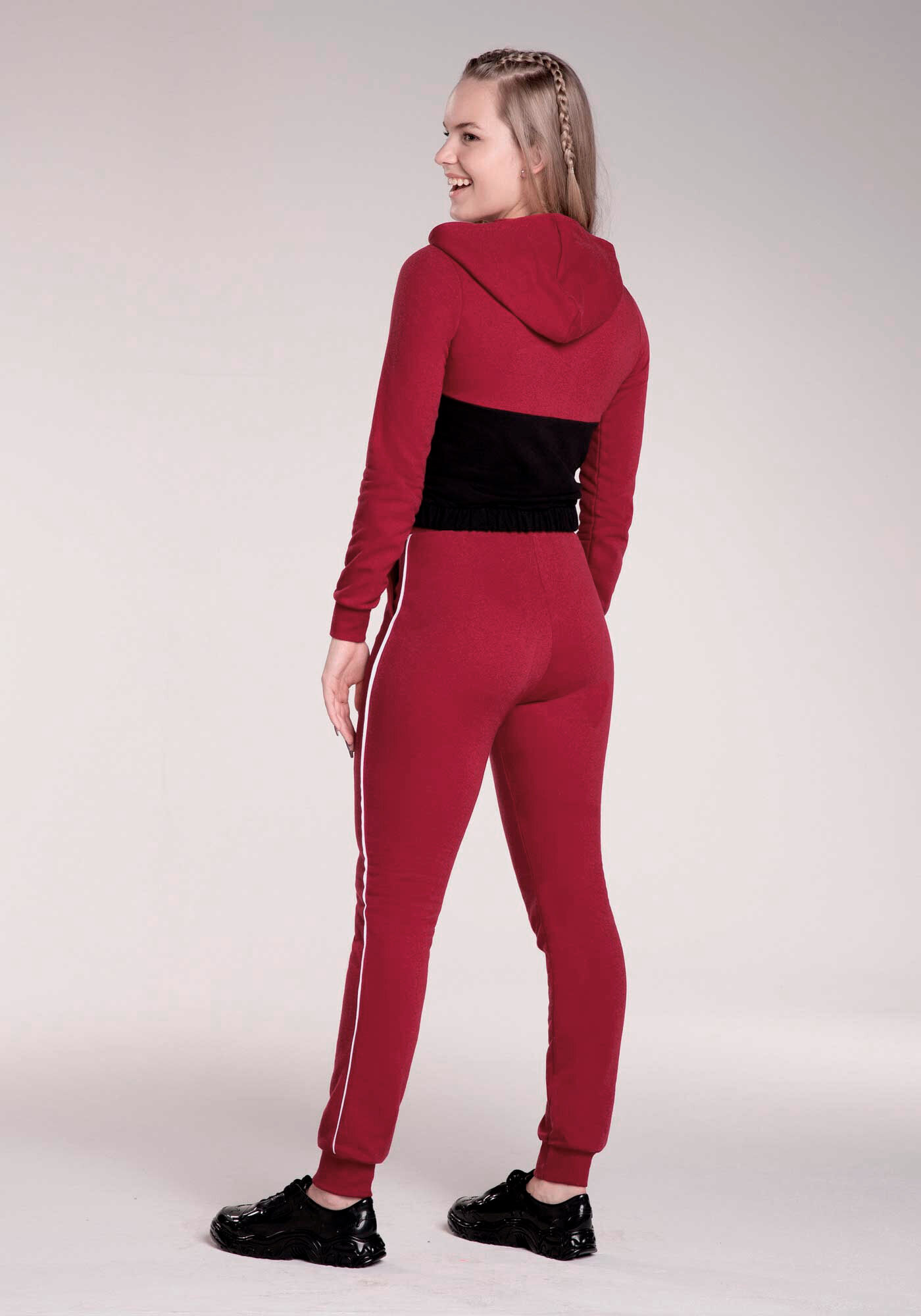 Cal&ccedil;a Jogging em Moletom com Bolsos Juvenil, VERMELHO SKETCH, large.