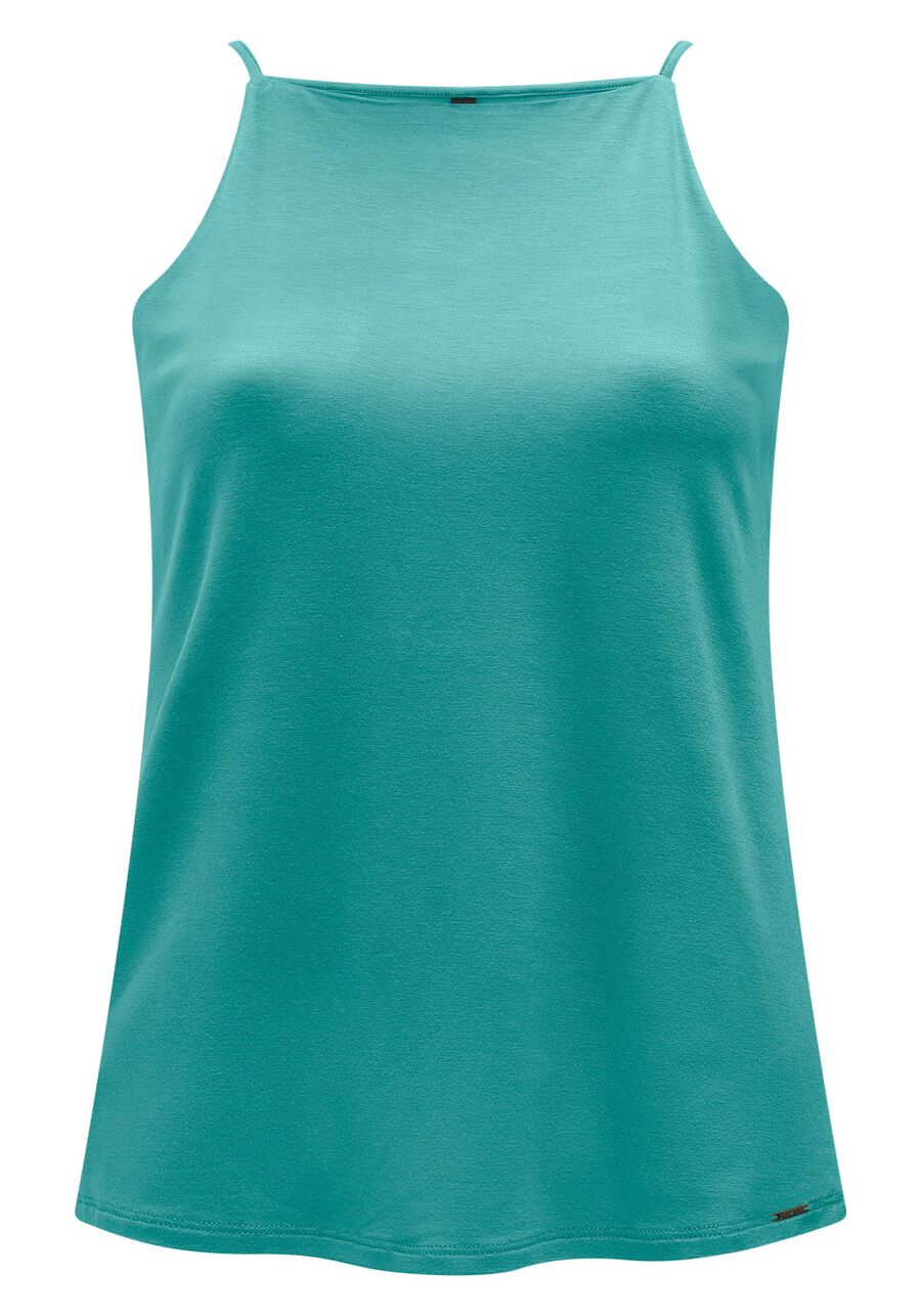 Blusa Com Decote Reto E Alças Em Malha De Viscose E Elastano, . Blusa Com Decote Reto E Alças Em Malha De Viscose E Elastano, , large.