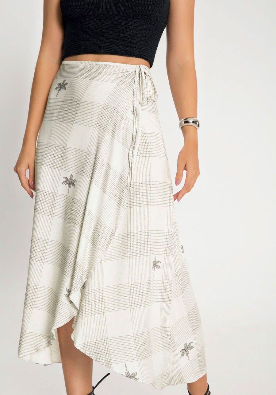 Saia Midi em Viscose Transpassada, . Saia Midi em Viscose Transpassada, , large.