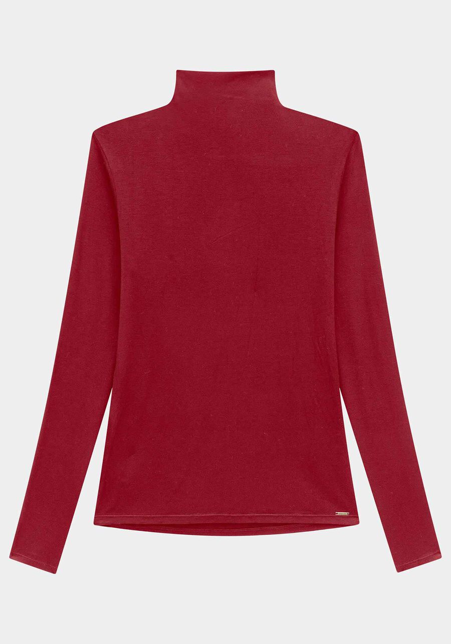 Blusa Básica Com Mangas Longas E Gola Alta Em Malha, . Blusa Básica Com Mangas Longas E Gola Alta Em Malha, , large.