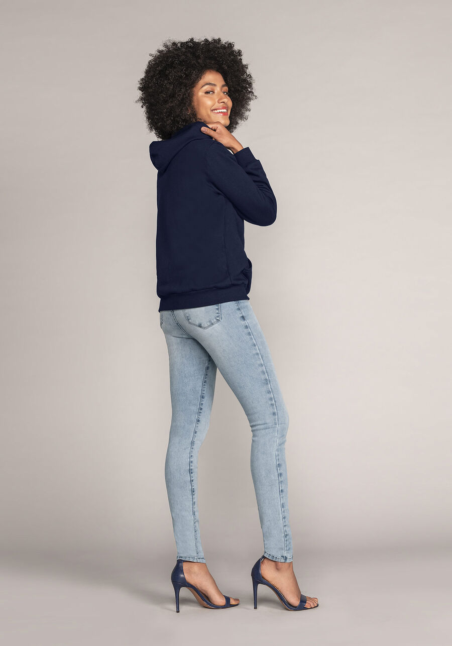 Jaqueta Básica em Moletom com Capuz, . Jaqueta Básica em Moletom com Capuz, , large.