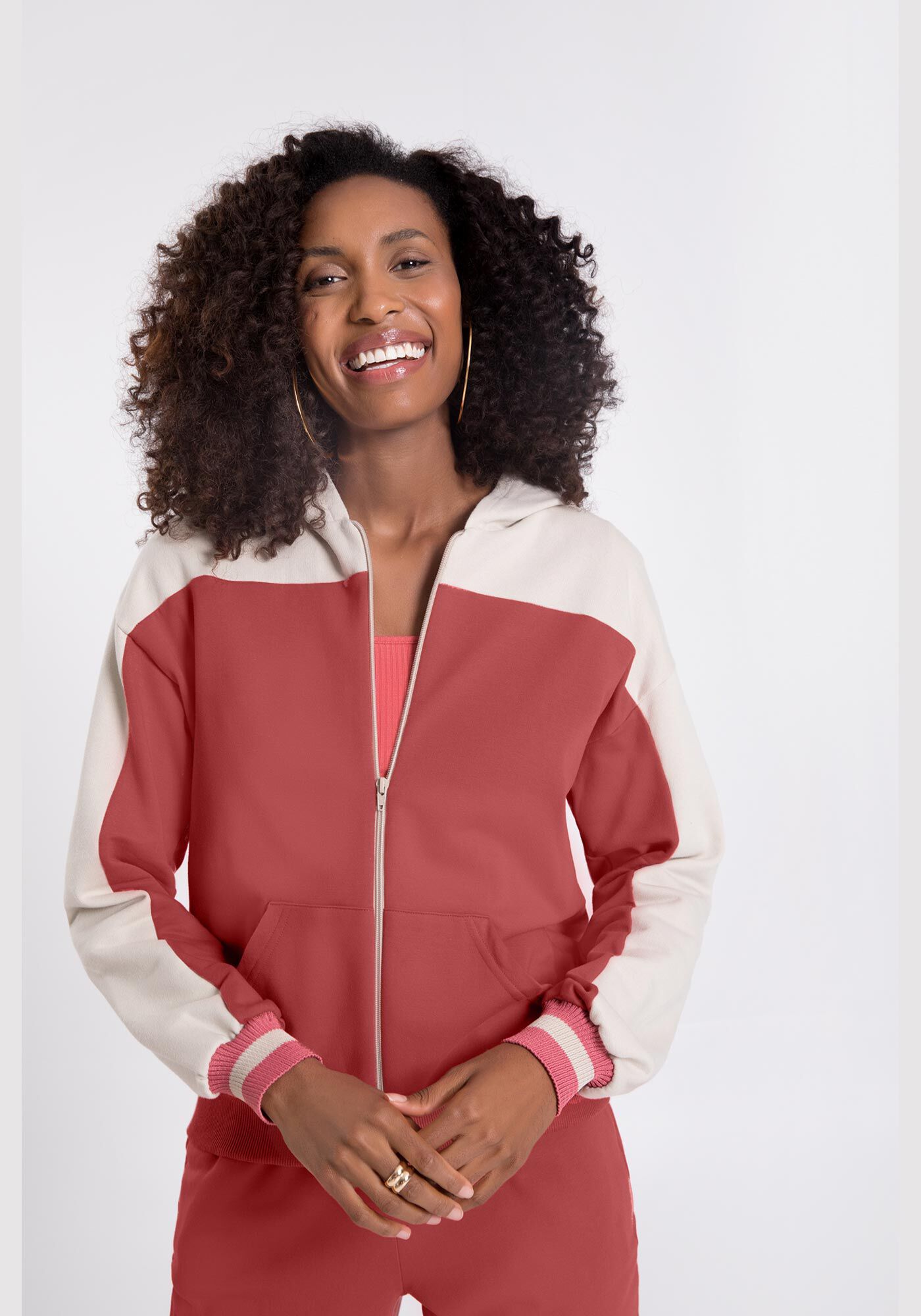 Jaqueta vermelha plus size discount