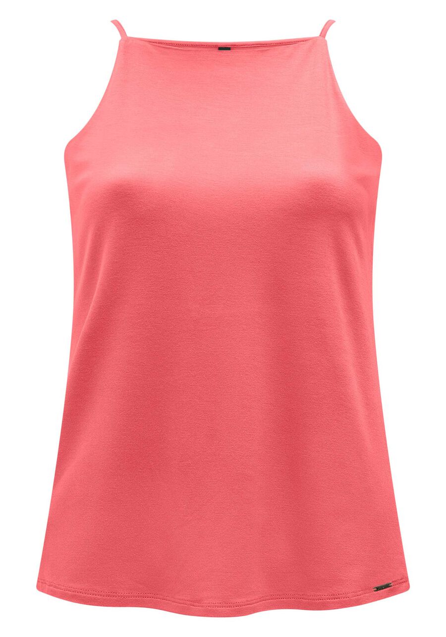 Blusa Com Decote Reto E Alças Em Malha De Viscose E Elastano, . Blusa Com Decote Reto E Alças Em Malha De Viscose E Elastano, , large.