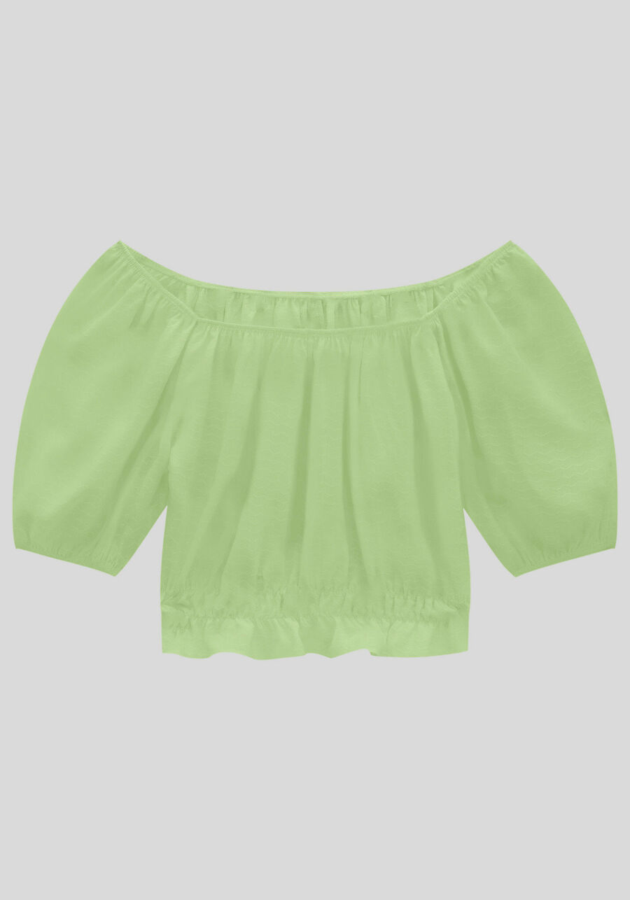 Blusa Juvenil Cropped em Viscose Ombro a Ombro, . Blusa Juvenil Cropped em Viscose Ombro a Ombro, , large.