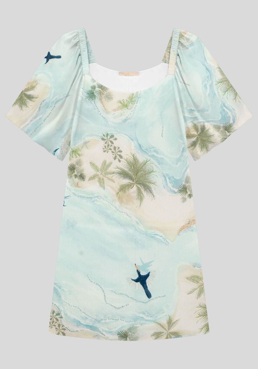 Vestido Curto Plus Size em Viscose Estampado, . Vestido Curto Plus Size em Viscose Estampado, , large.