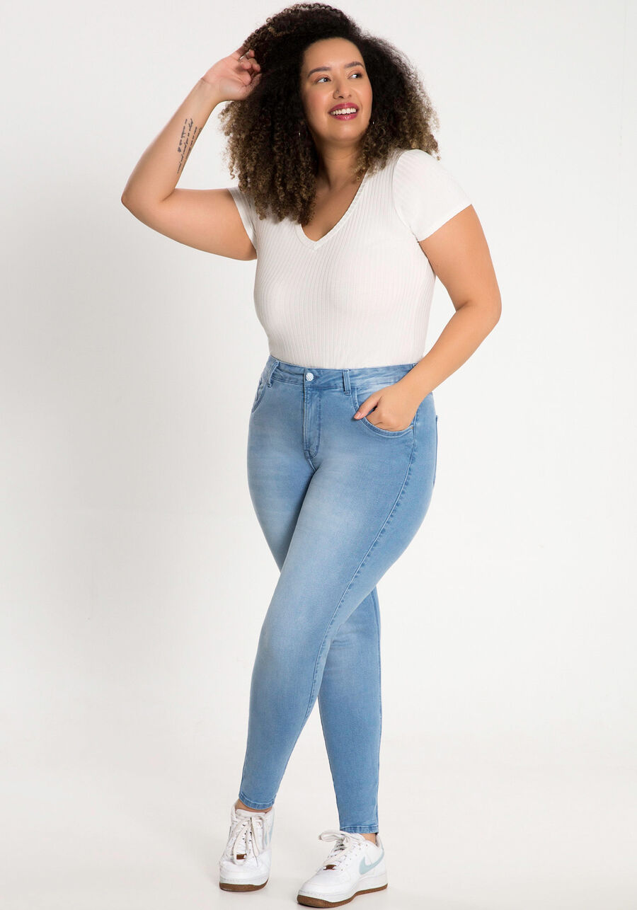 Calça Jeans Skinny Cintura Média Chapa Barriga Plus Size, . Calça Jeans Skinny Cintura Média Chapa Barriga Plus Size, , large.