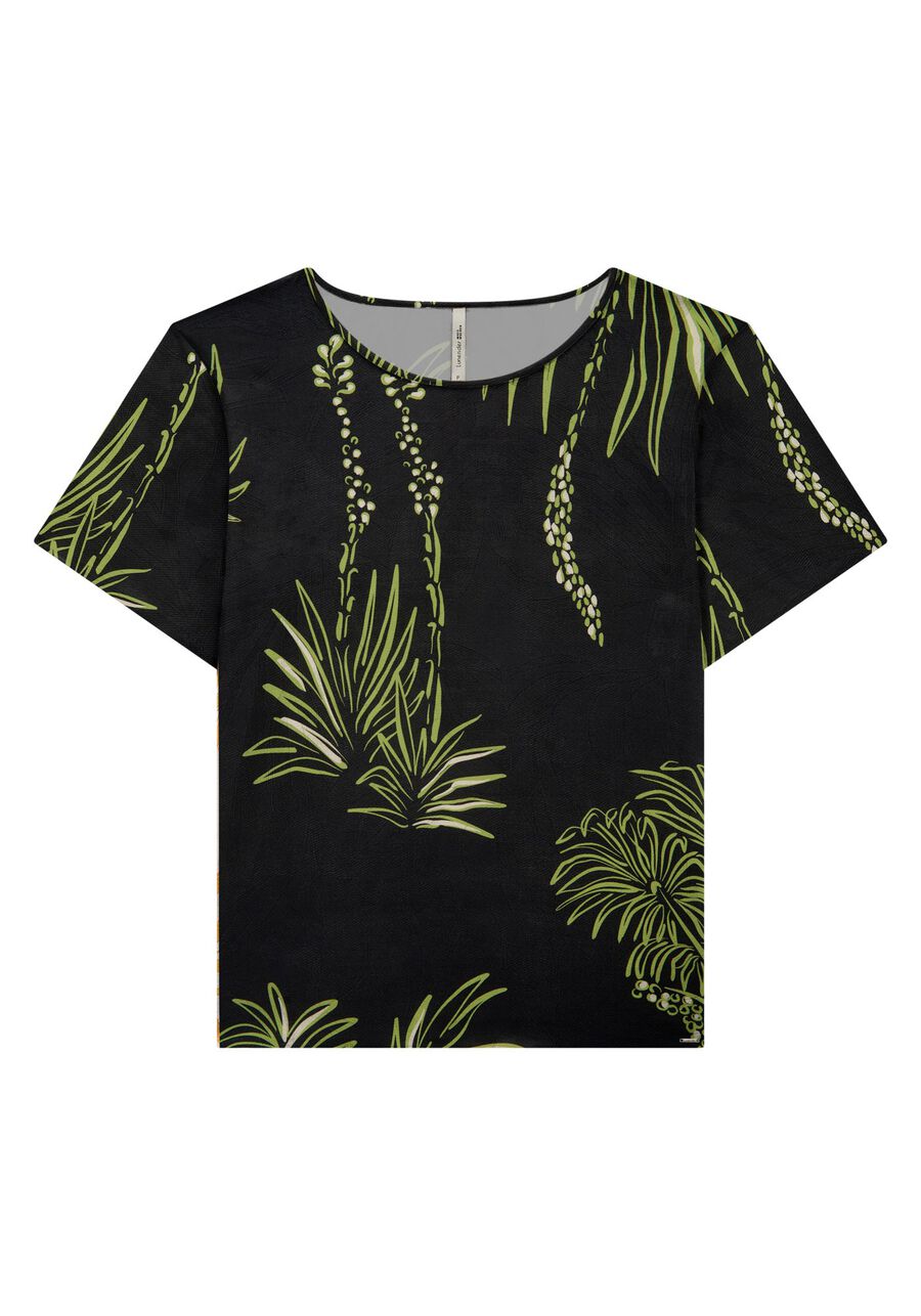Blusa Manga Curta Plus Size em Viscose Estampada, . Blusa Manga Curta Plus Size em Viscose Estampada, , large.