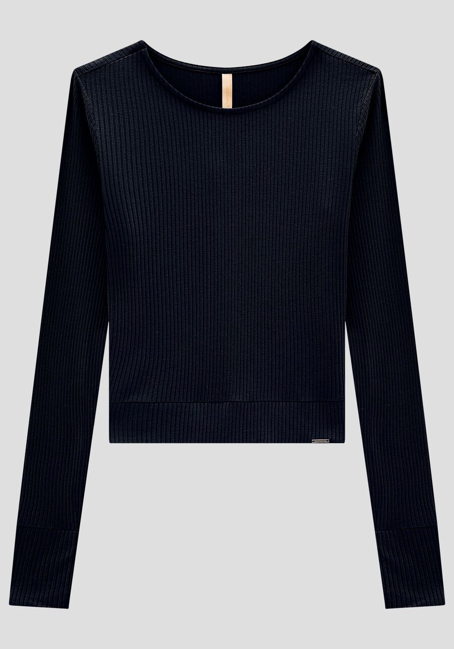 Blusa Manga Longa Canelada, . Blusa Manga Longa Canelada, , large.