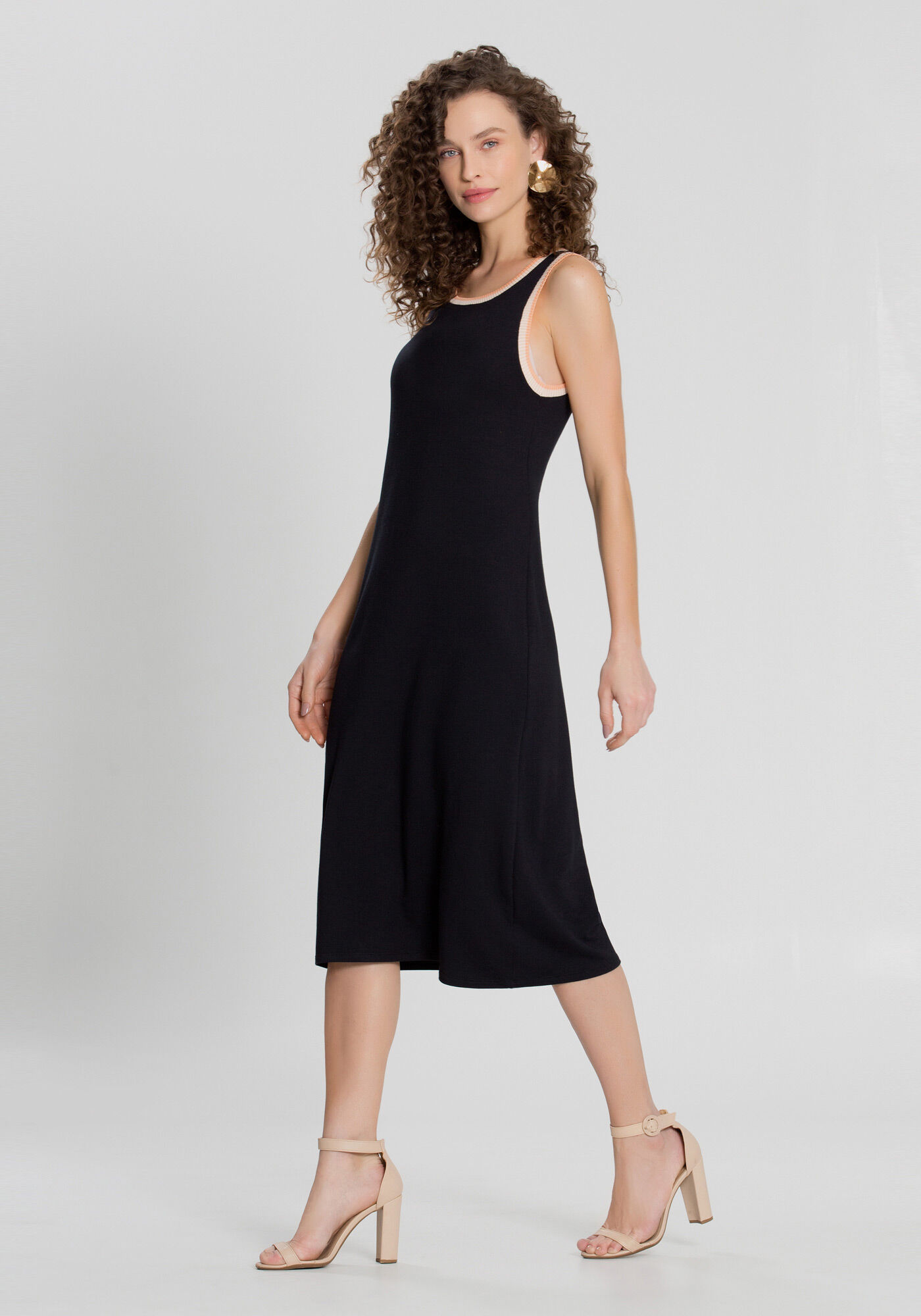 Vestido midi moletom top
