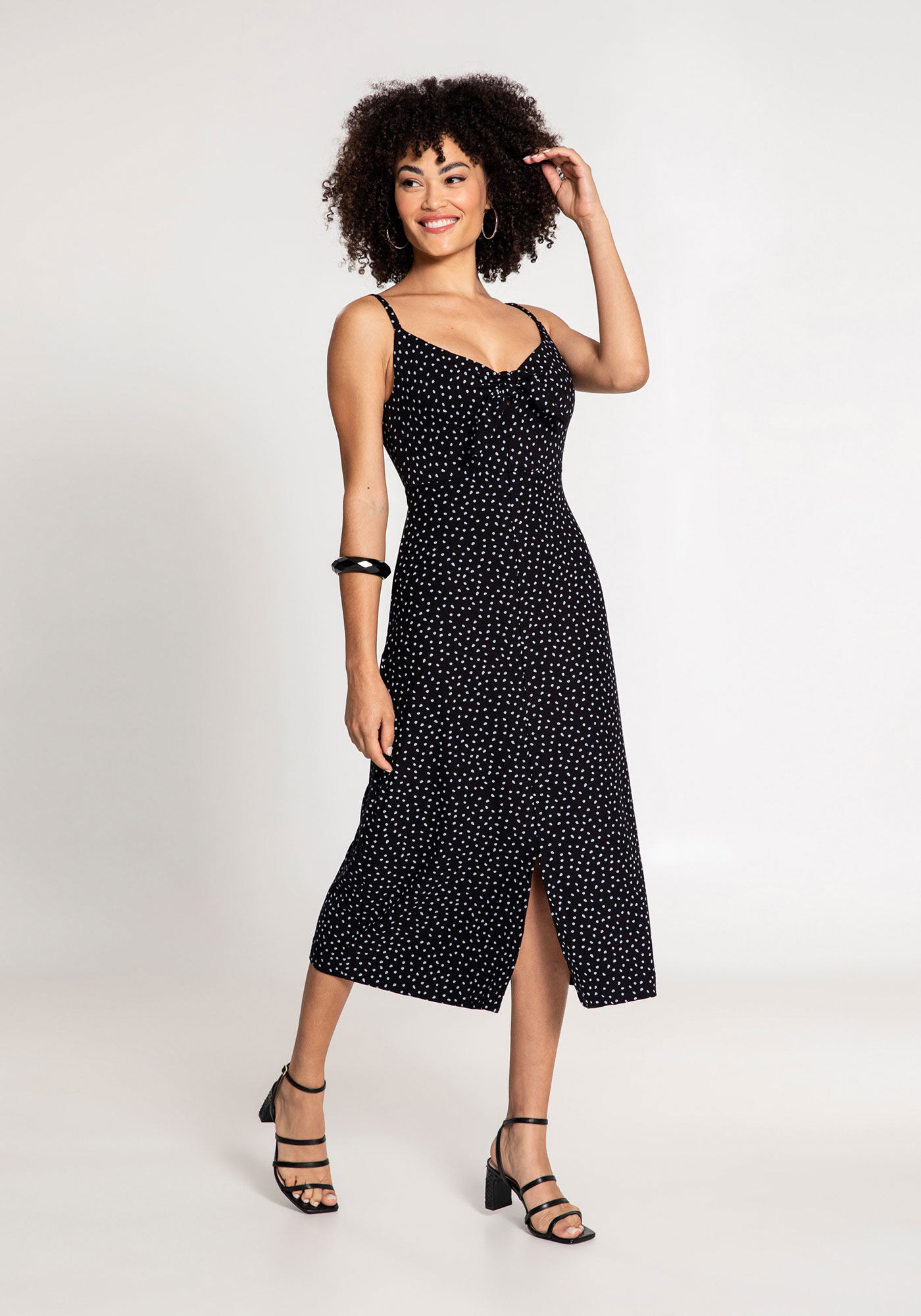 Vestido midi alcinha 2025