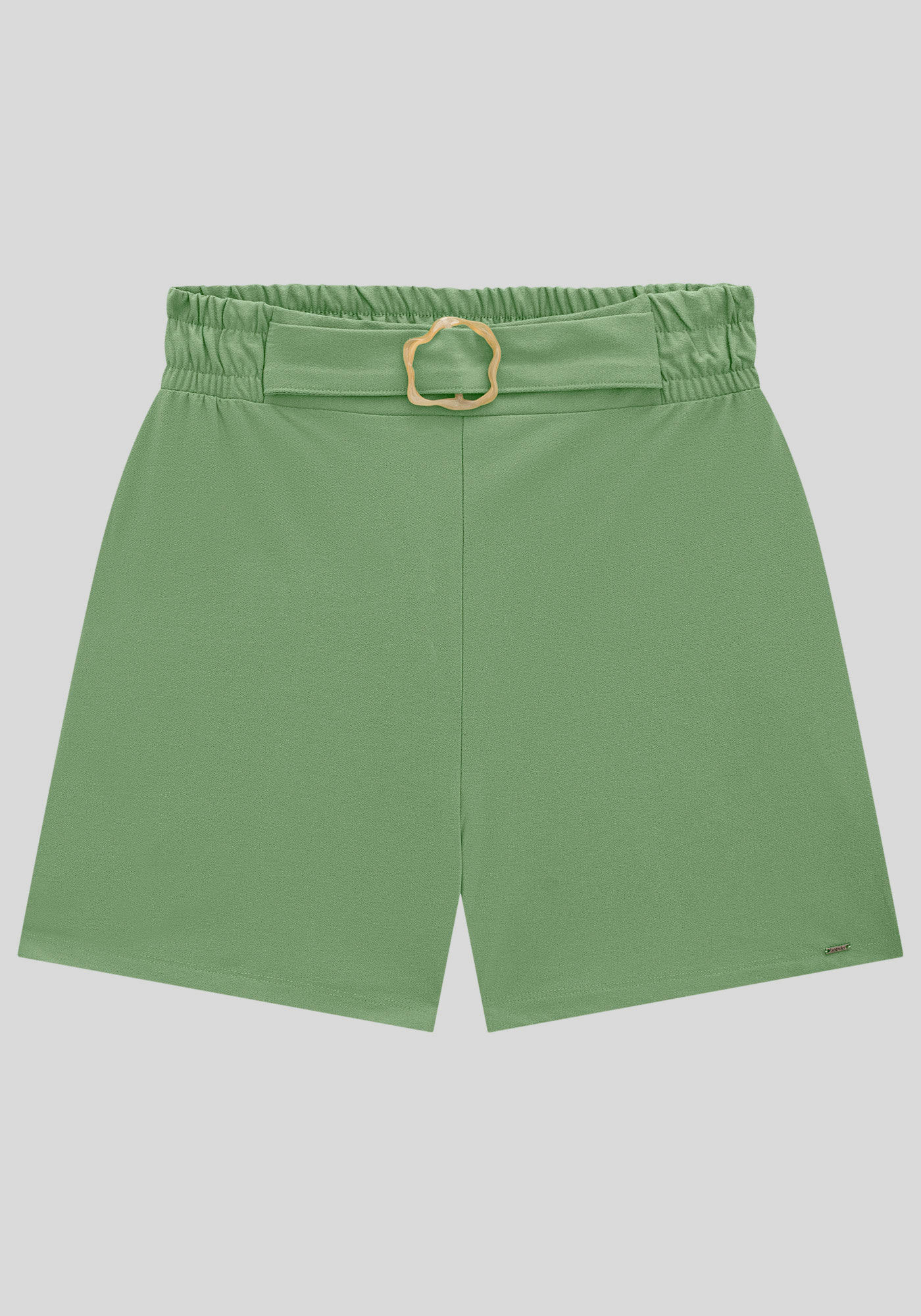 Shorts em Malha Crepe com Detalhe Cinto Lunender