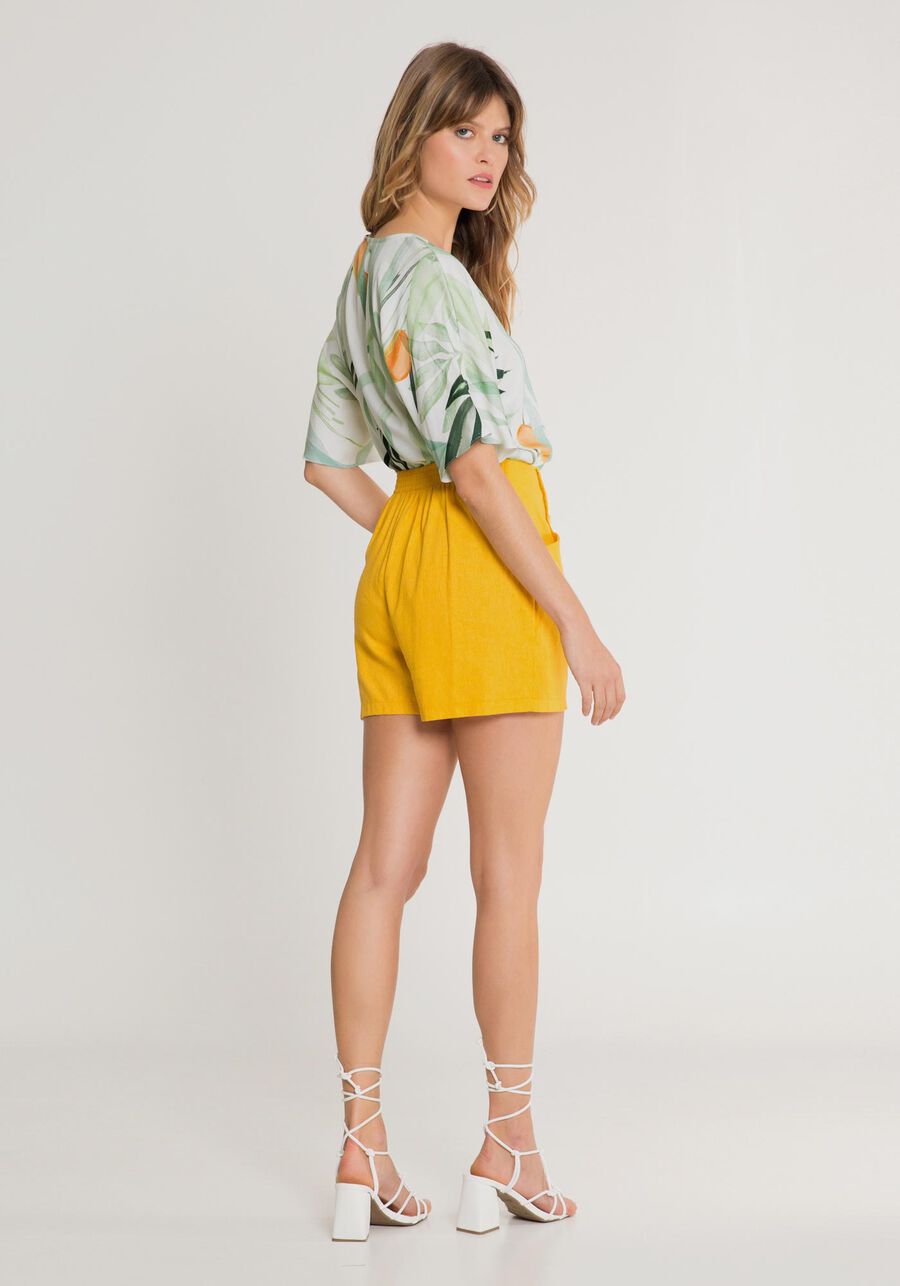Camisa Estampada em Viscose com Mangas Curtas, . Camisa Estampada em Viscose com Mangas Curtas, , large.