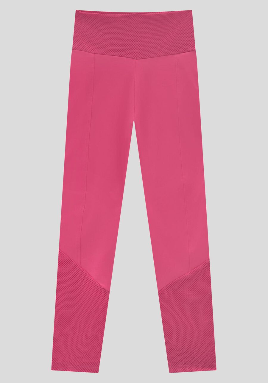 Calça Legging Cintura Alta com Detalhe Texturizado, ROSA MORENA. Calça Legging Cintura Alta com Detalhe Texturizado, ROSA MORENA, large.