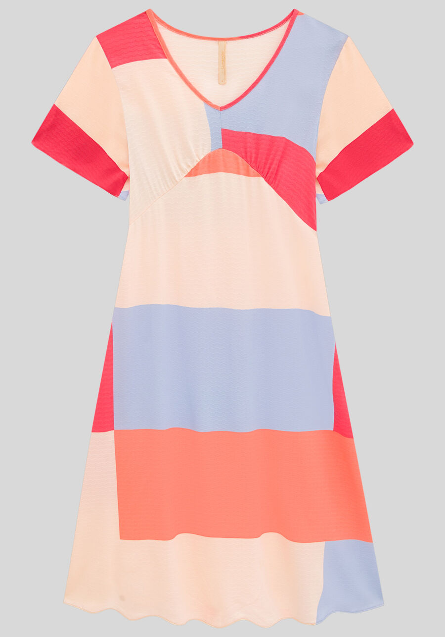 Vestido Midi Estampado em Viscose com Manga Flare, . Vestido Midi Estampado em Viscose com Manga Flare, , large.
