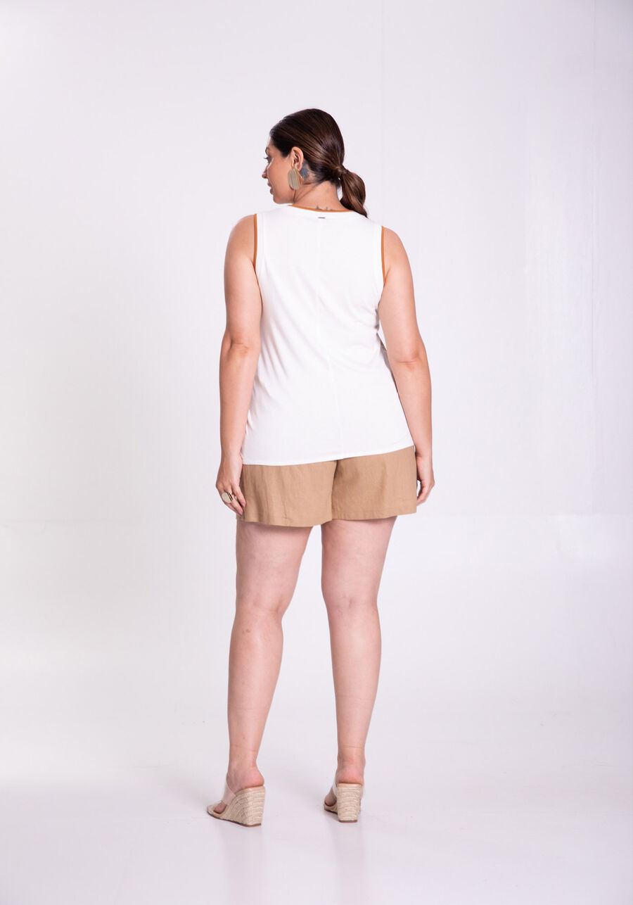 Regata Plus Size Estampada com Retilínea Decote, . Regata Plus Size Estampada com Retilínea Decote, , large.