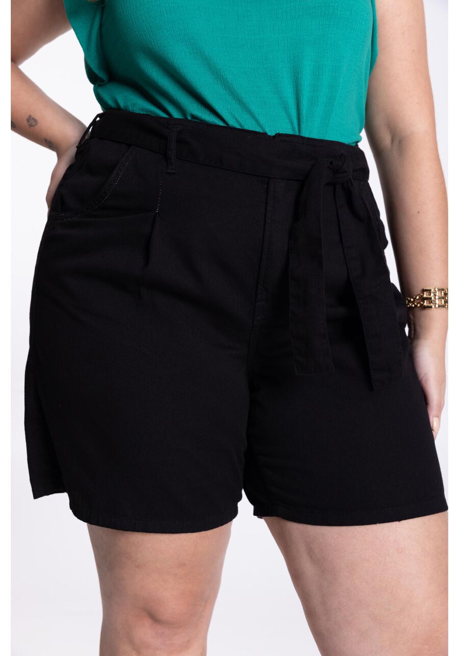 Shorts Sarja Plus Size Clochard com Cinto, . Shorts Sarja Plus Size Clochard com Cinto, , large.