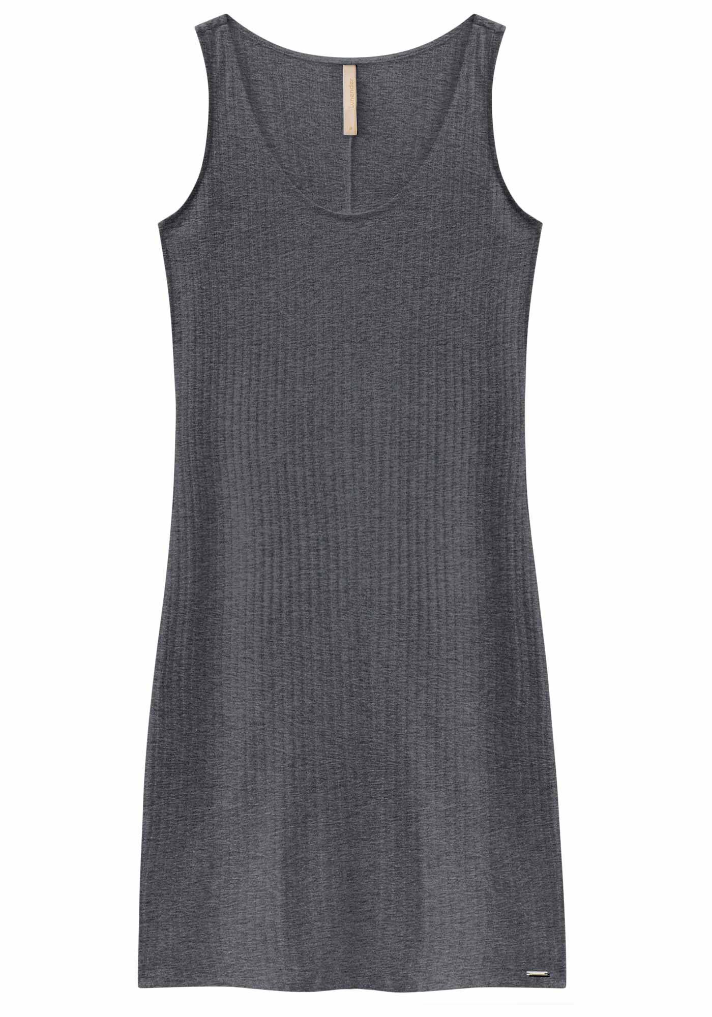 Vestido Curto B&aacute;sico Com Decote Redondo Em Malha Canelada, , large.