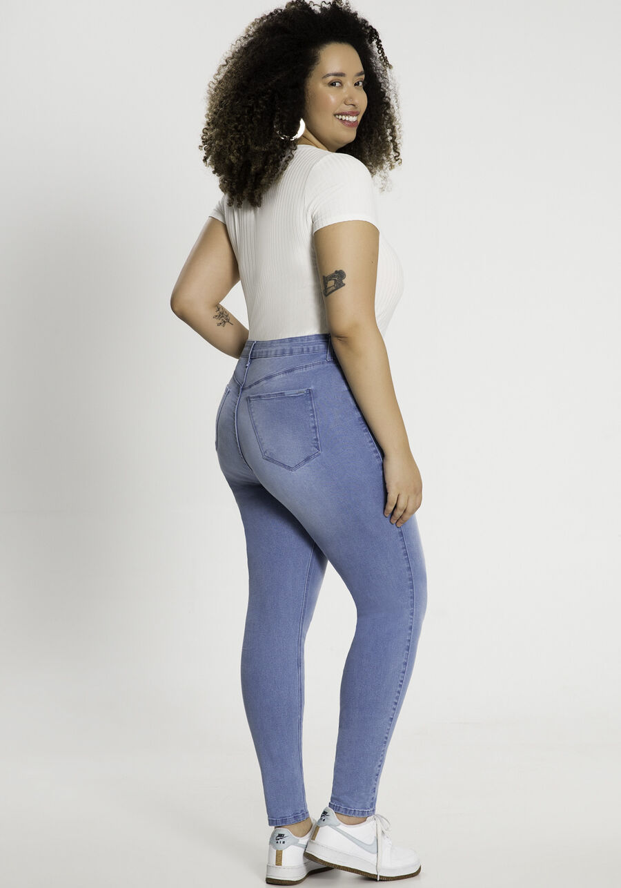 Calça Jeans Skinny Cintura Média Chapa Barriga Plus Size, . Calça Jeans Skinny Cintura Média Chapa Barriga Plus Size, , large.