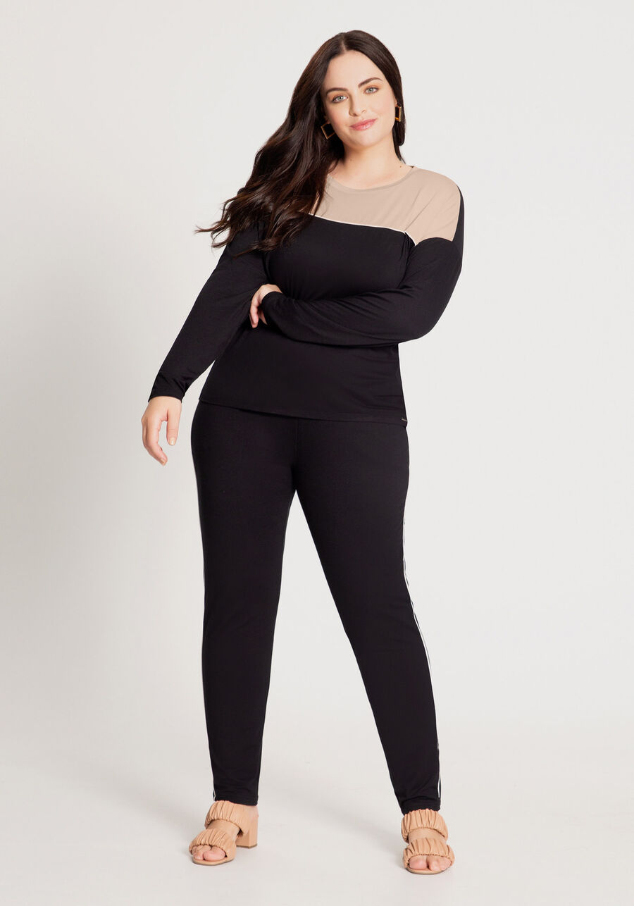 Conjunto Blusa Manga Longa e Calça Plus Size, . Conjunto Blusa Manga Longa e Calça Plus Size, , large.