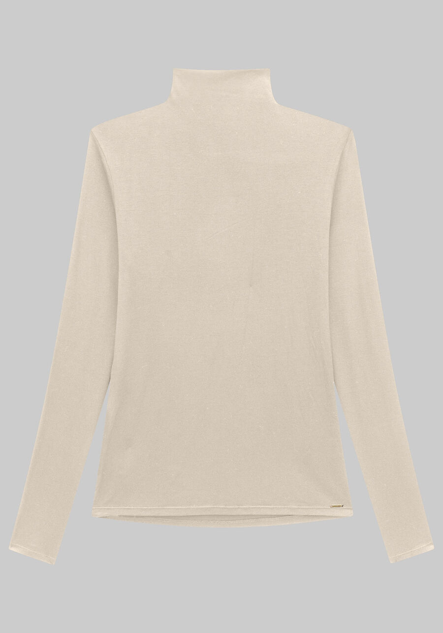 Blusa Básica Com Mangas Longas E Gola Alta Em Malha, . Blusa Básica Com Mangas Longas E Gola Alta Em Malha, , large.