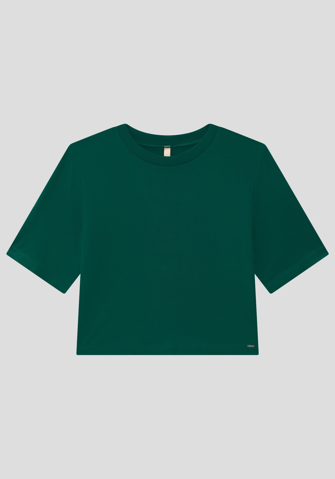 Blusa Cropped em Moletom Viscose B&aacute;sica, , large.