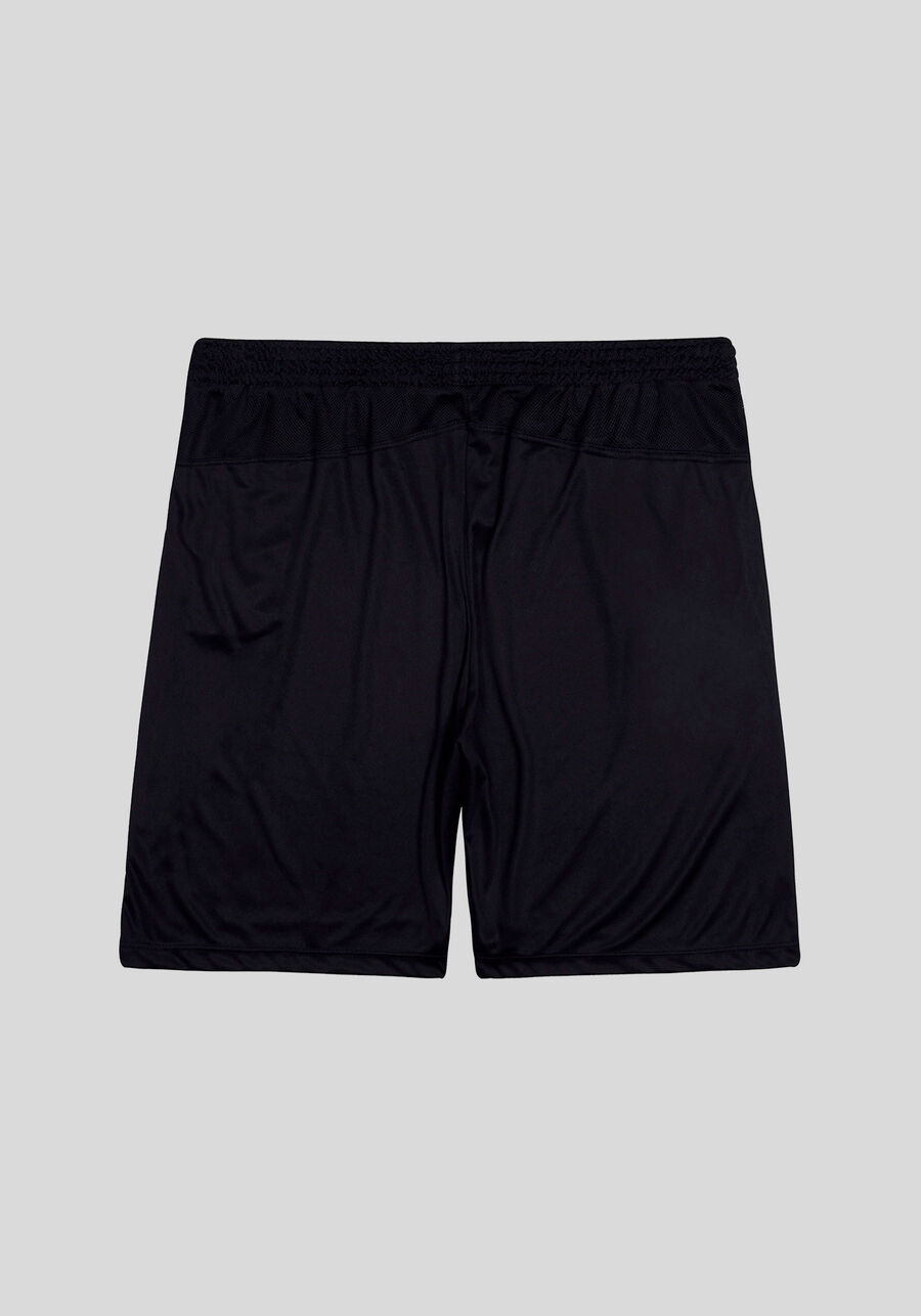 Bermuda Lisa Básica Masculina Com Bolsos Funcionais, PRETO REATIVO. Bermuda Lisa Básica Masculina Com Bolsos Funcionais, PRETO REATIVO, large.