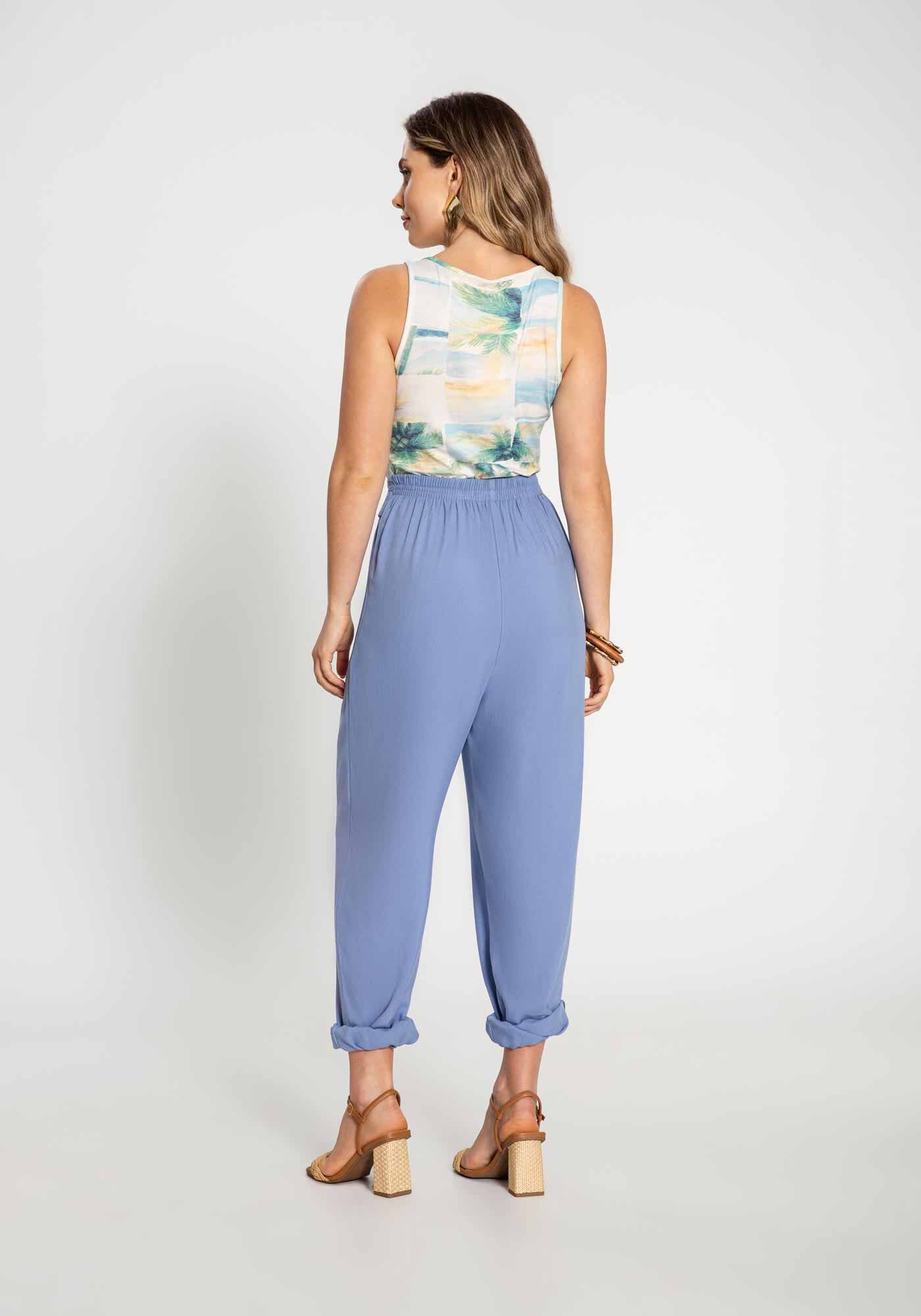 Regata Viscose com Elastano Estampada, , large.