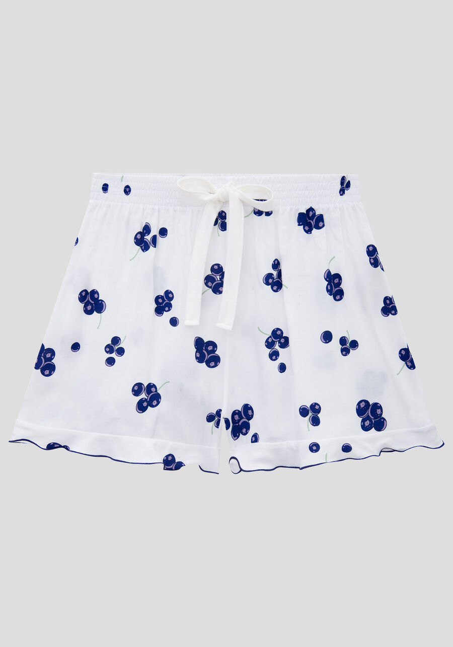 Pijama Curto em Viscose Estampado, MIRTILO OFF. Pijama Curto em Viscose Estampado, MIRTILO OFF, large.