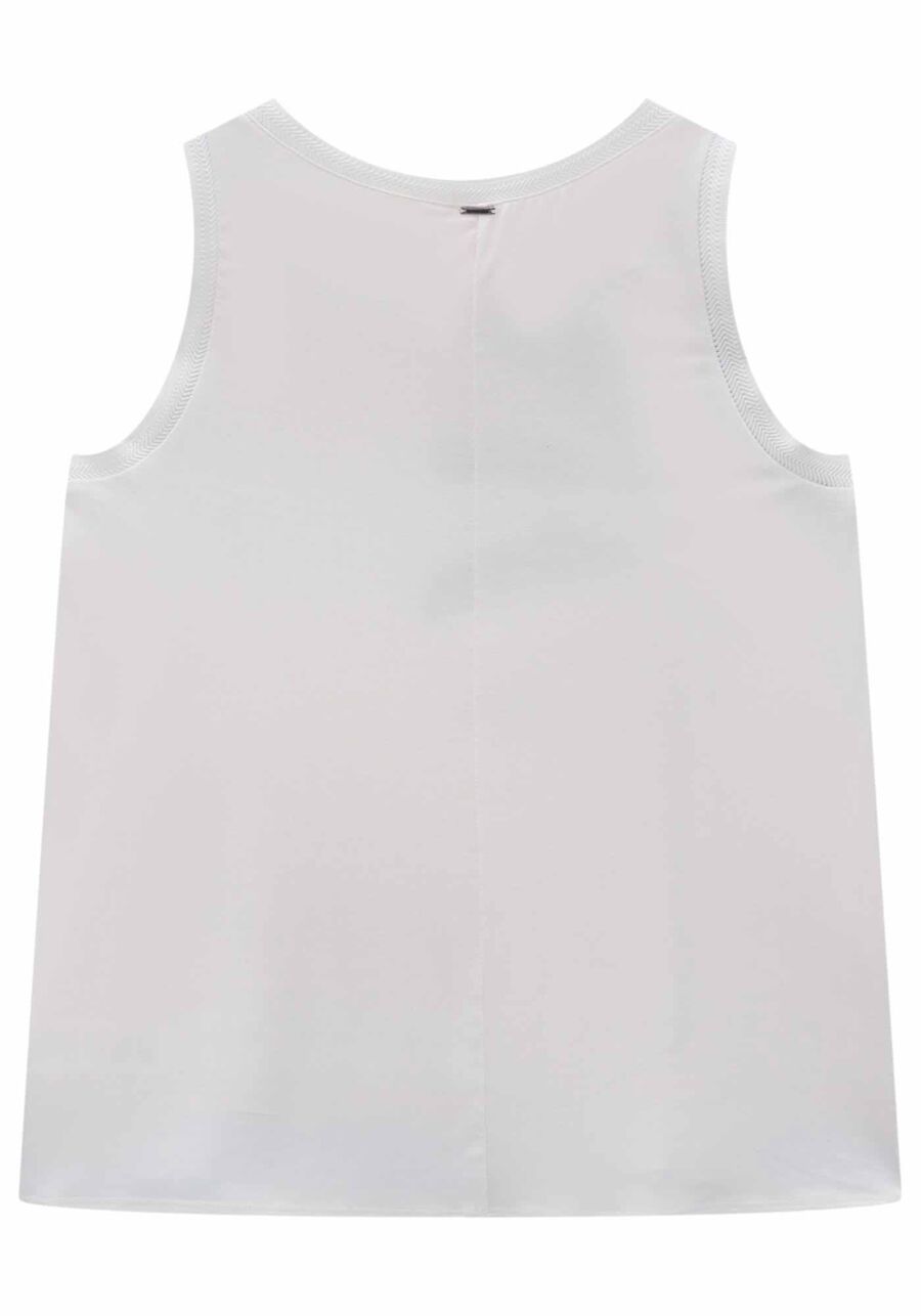 Regata Crepe e Viscose Estampada, AMARELO OSTRA. Regata Crepe e Viscose Estampada, AMARELO OSTRA, large.