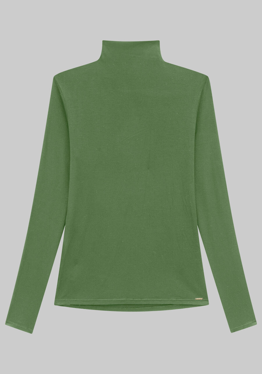 Blusa Básica Com Mangas Longas E Gola Alta Em Malha, . Blusa Básica Com Mangas Longas E Gola Alta Em Malha, , large.