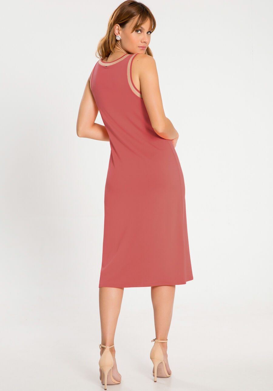 Vestido Midi em Moletom Viscose com Retilínea, . Vestido Midi em Moletom Viscose com Retilínea, , large.
