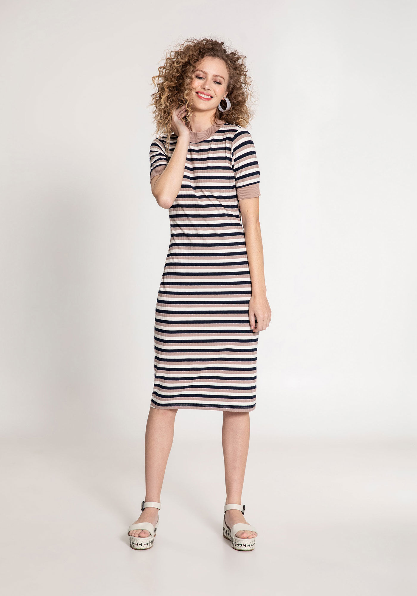 Vestido midi listras sales