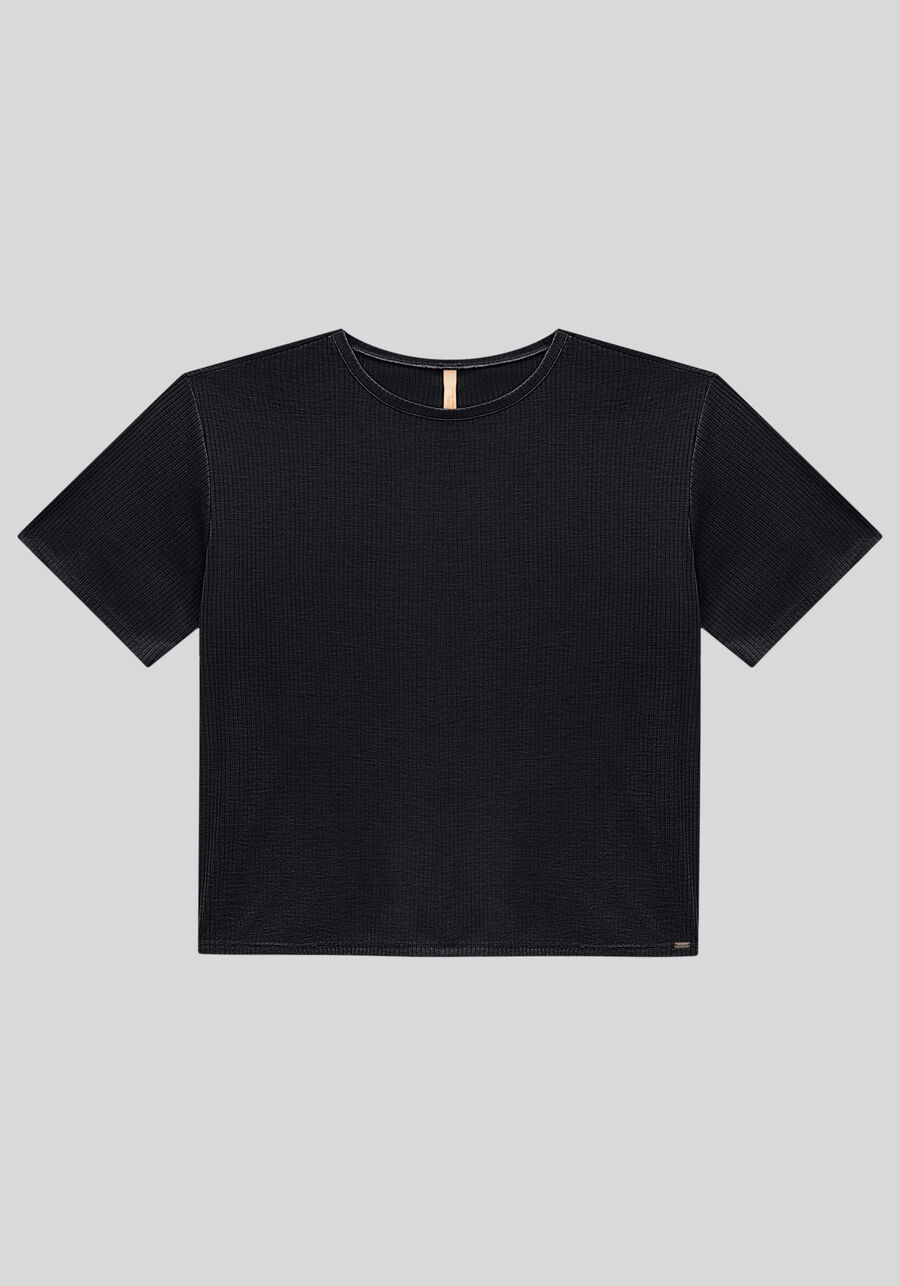 Blusa Plus Size Canelada Básica com Manga Curta, . Blusa Plus Size Canelada Básica com Manga Curta, , large.