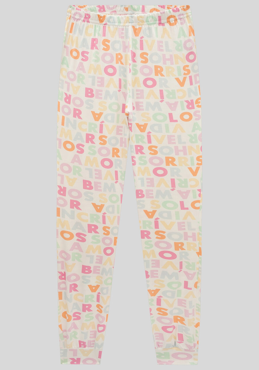 Pijama Estampado em Malha com Blusa e Calça, . Pijama Estampado em Malha com Blusa e Calça, , large.