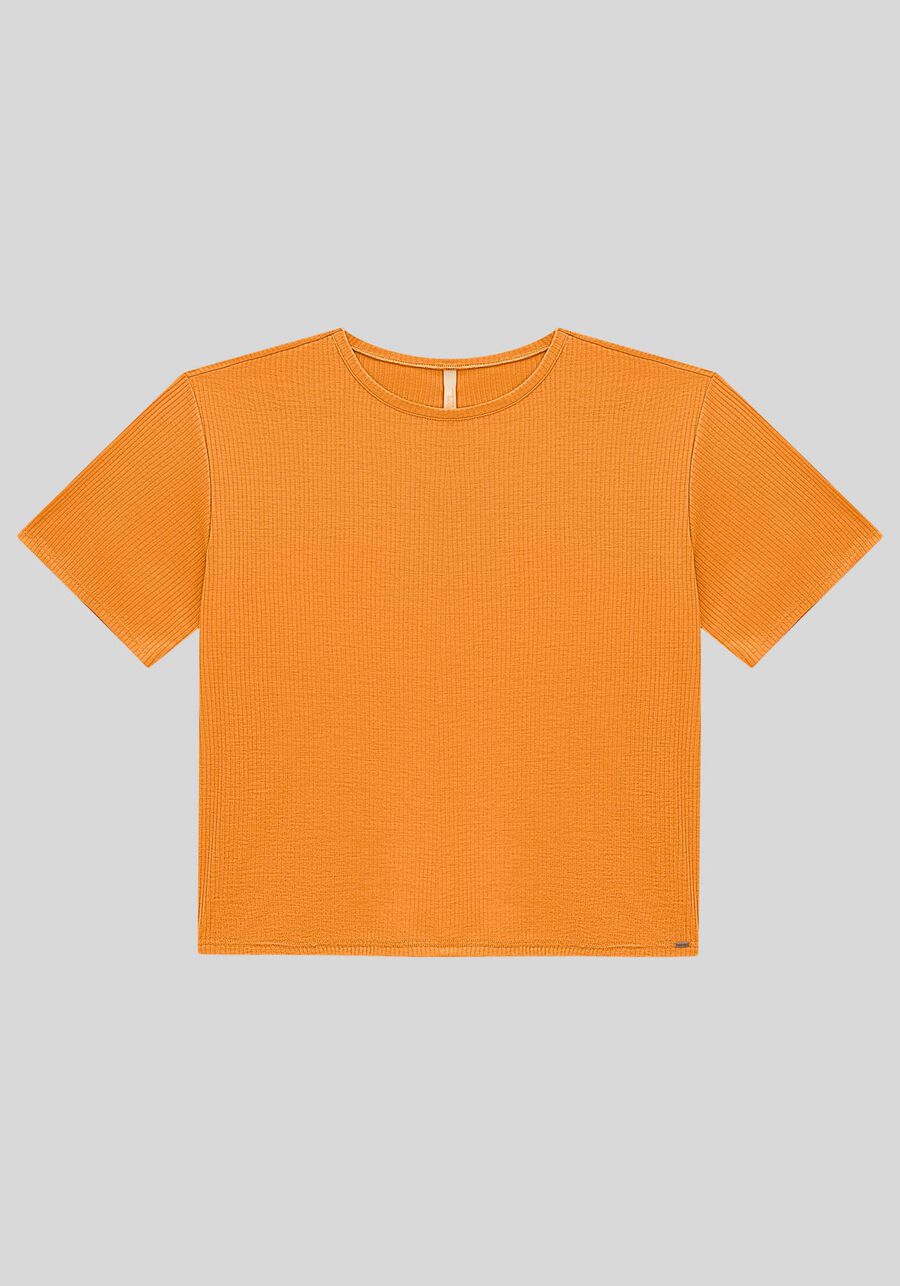 Blusa Plus Size Canelada Básica com Manga Curta, . Blusa Plus Size Canelada Básica com Manga Curta, , large.