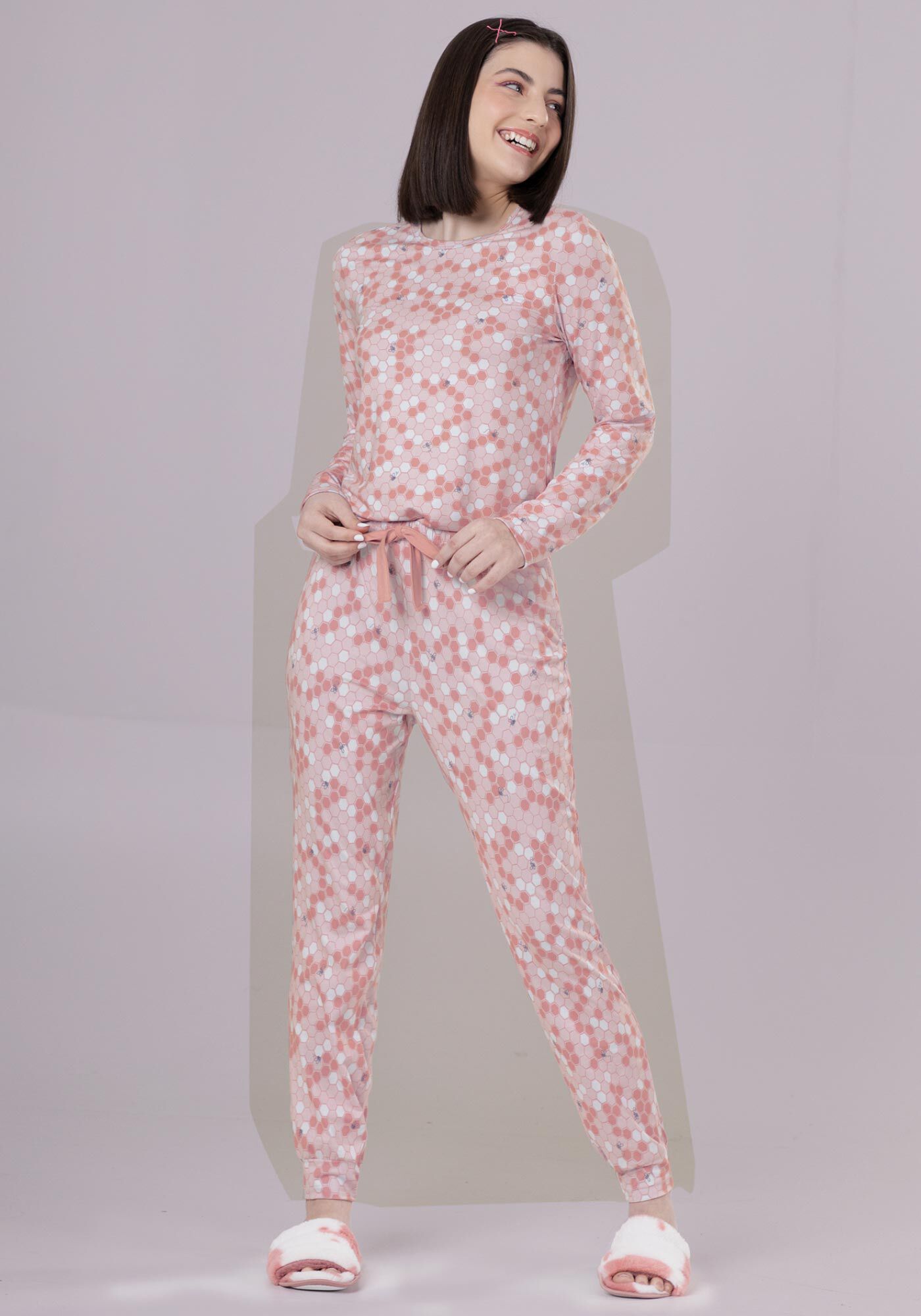 Pijama Juvenil Longo em Tecido com Estampa, , large.