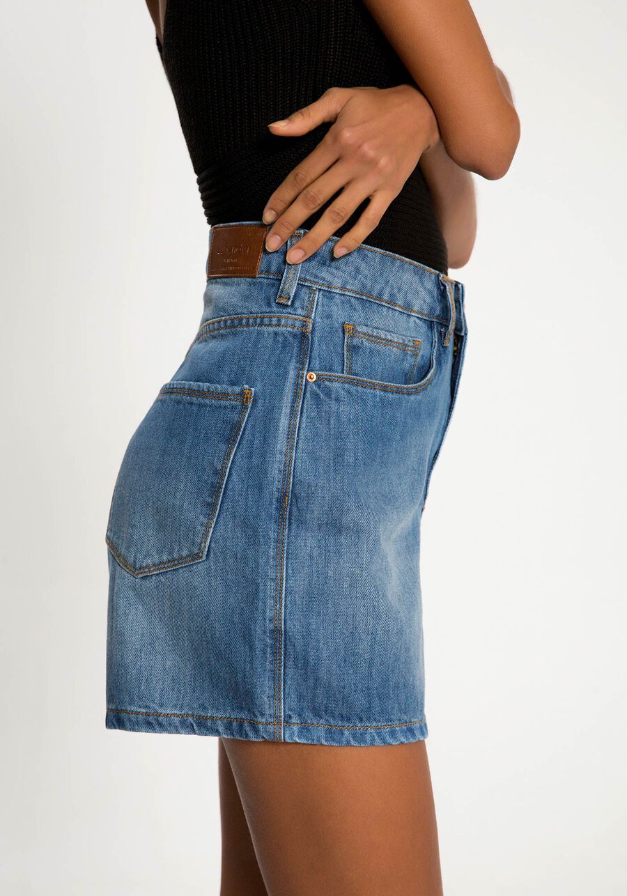 Bermuda Jeans Mommy com Cintura Alta, , large.