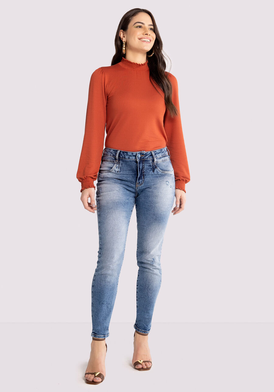 Calça Jeans Skinny Chapa Barriga Estonada, . Calça Jeans Skinny Chapa Barriga Estonada, , large.