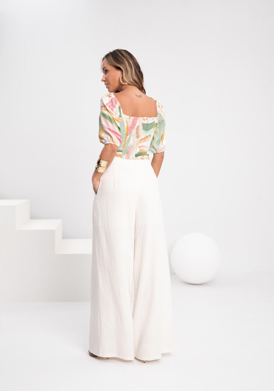 Blusa Cropped De Mangas 3/4 Com Aberturas Laterais, LIBERDADE ROSA. Blusa Cropped De Mangas 3/4 Com Aberturas Laterais, LIBERDADE ROSA, large.