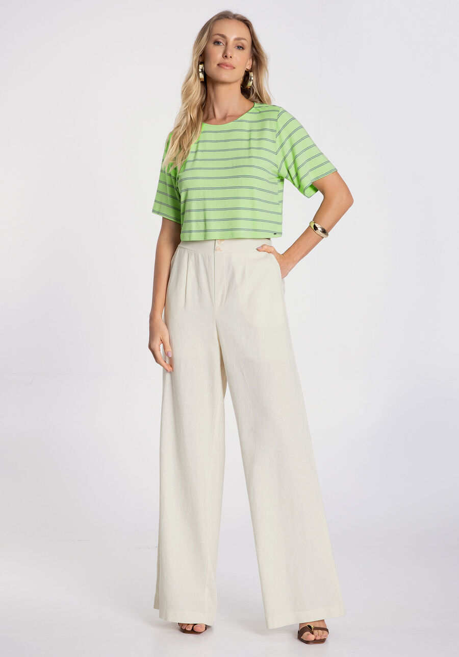 Blusa Cropped Ampla em Malha Listrada, . Blusa Cropped Ampla em Malha Listrada, , large.