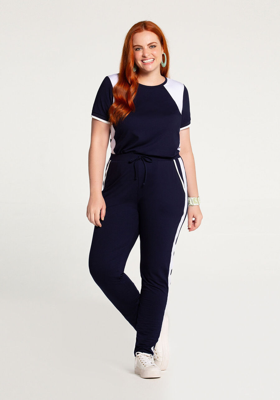 Conjunto Plus Size Moletom Viscose, MARINHO ACTION. Conjunto Plus Size Moletom Viscose, MARINHO ACTION, large.