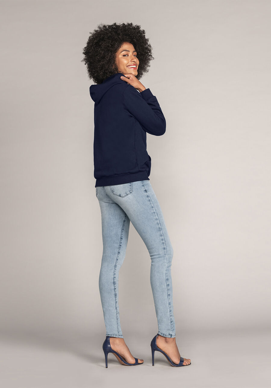 Jaqueta Básica em Moletom com Capuz, . Jaqueta Básica em Moletom com Capuz, , large.