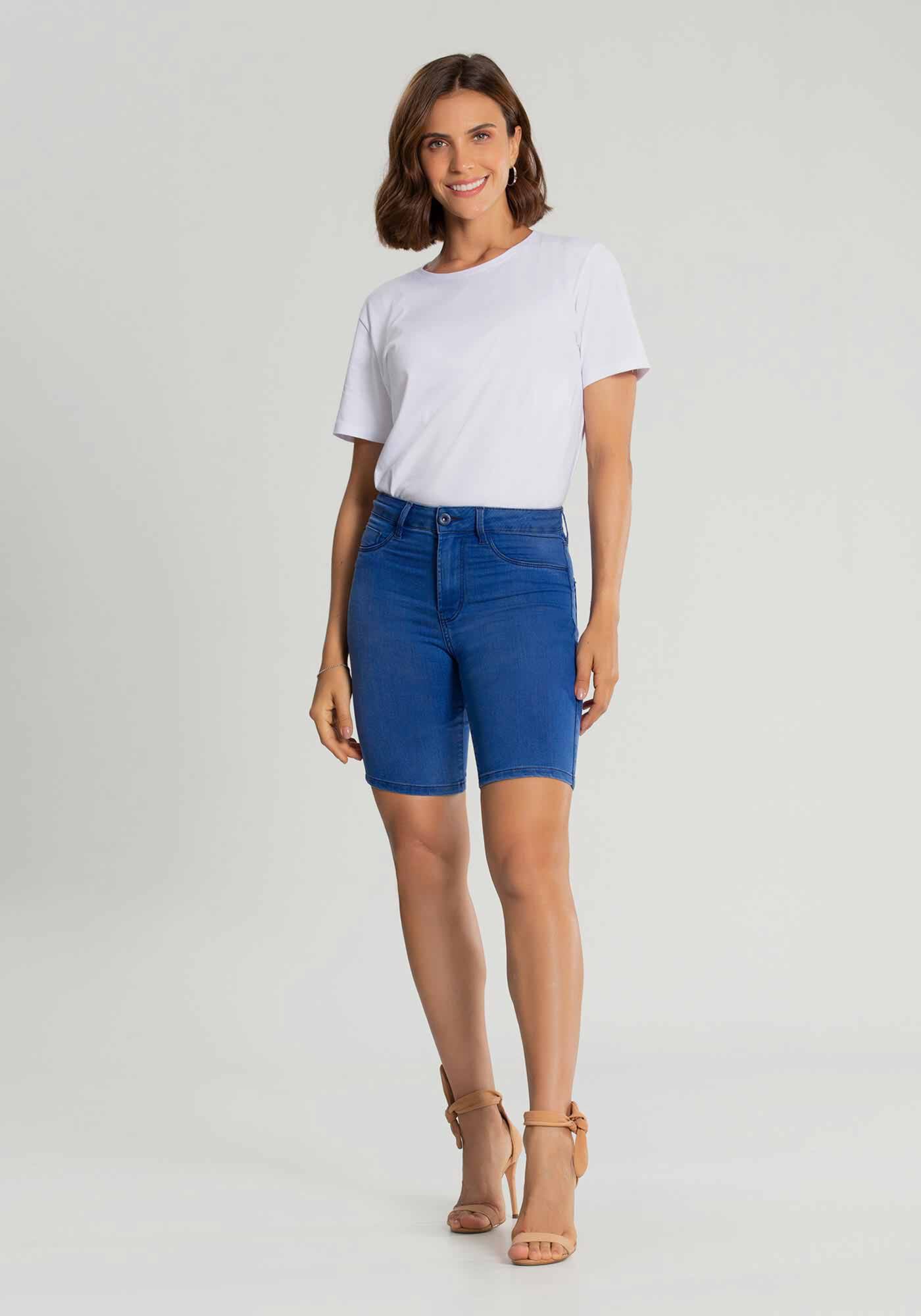 Bermuda jeans clearance ciclista