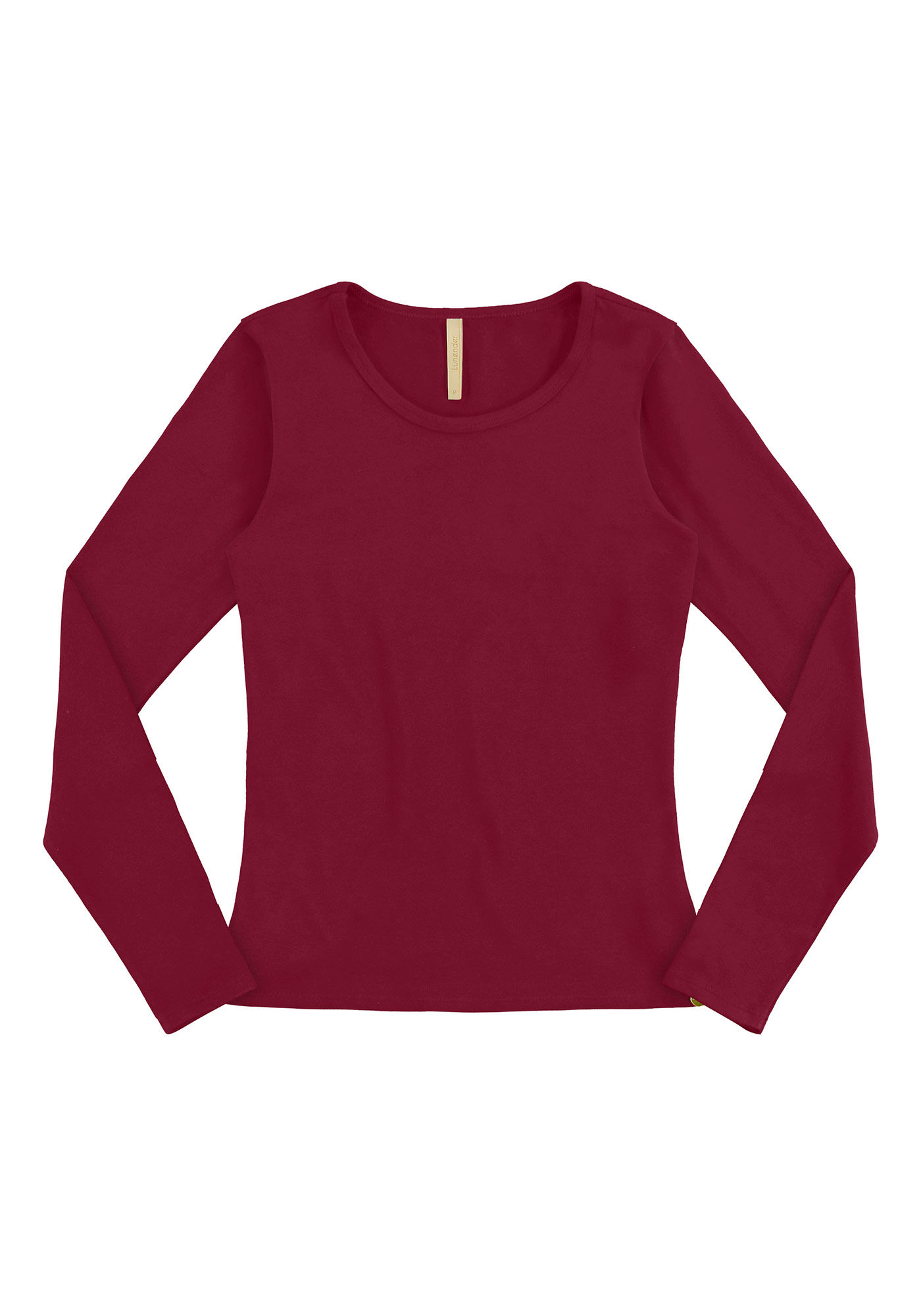 Blusa Manga Longa em Malha Cotton B&aacute;sica, , large.