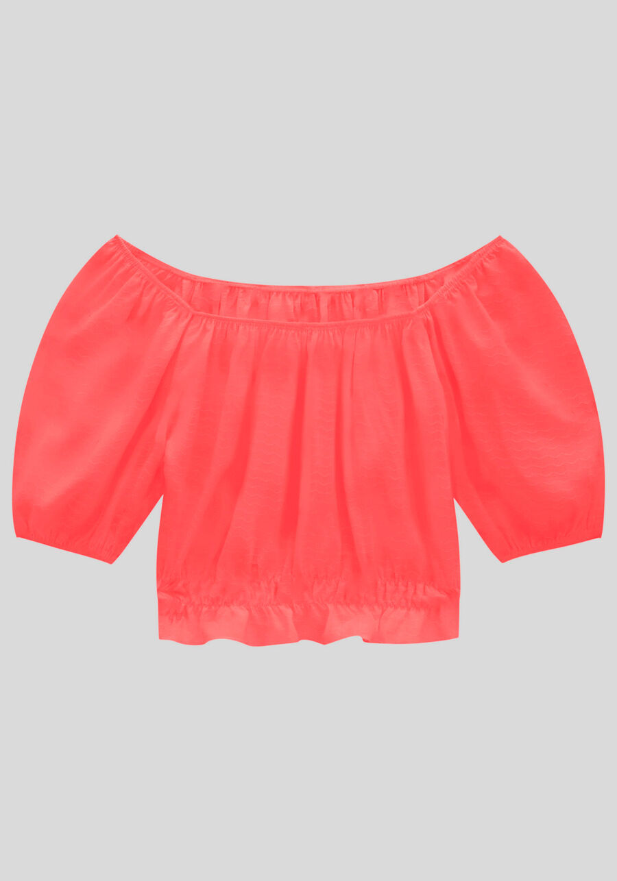 Blusa Juvenil Cropped em Viscose Ombro a Ombro, . Blusa Juvenil Cropped em Viscose Ombro a Ombro, , large.