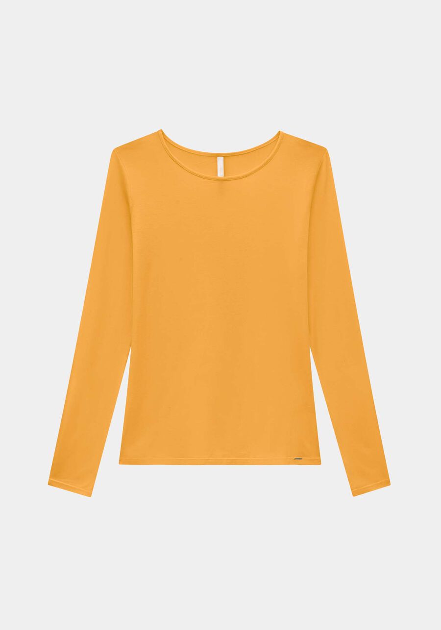 Blusa Básica De Mangas Longas Em Malha Com Elastano, . Blusa Básica De Mangas Longas Em Malha Com Elastano, , large.
