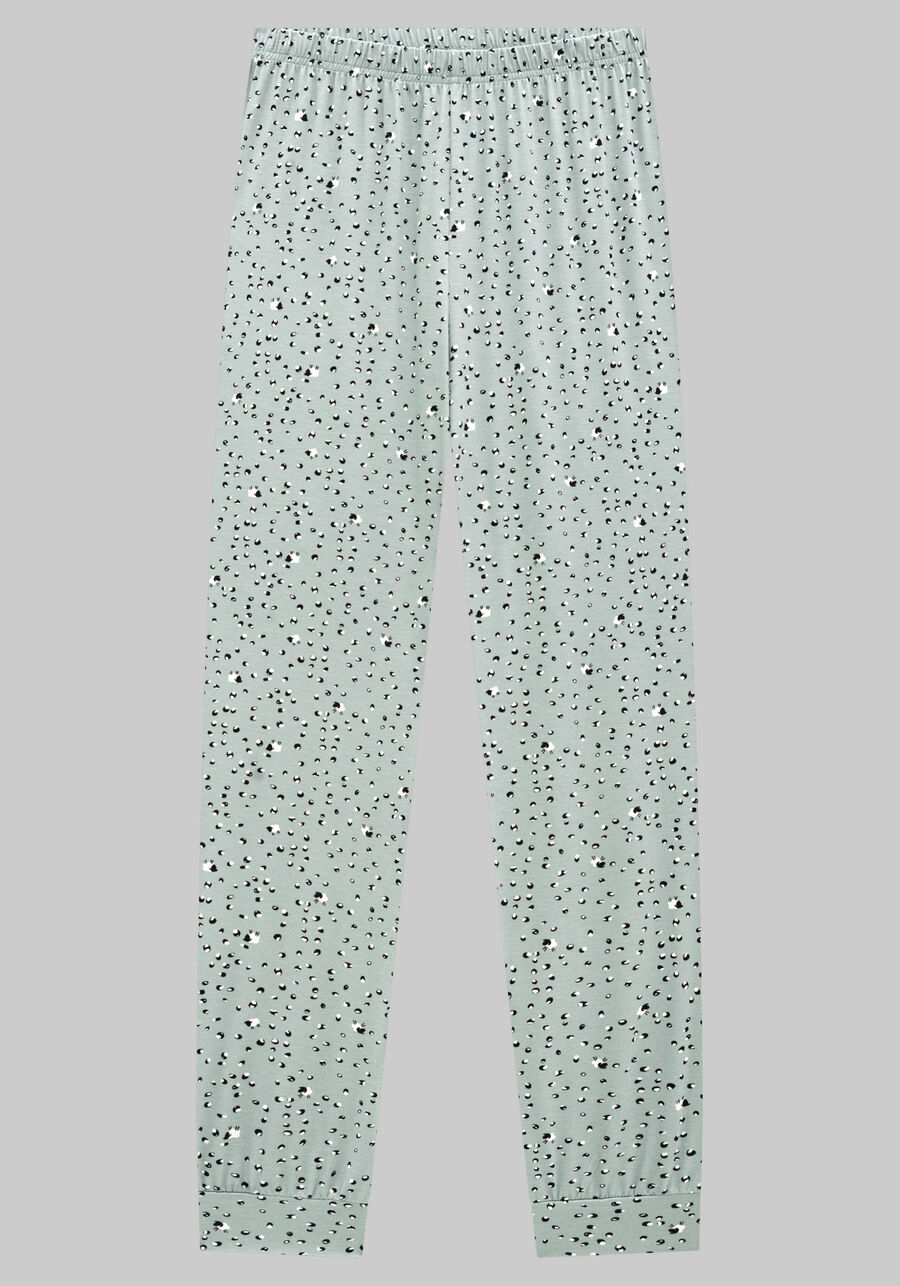 Pijama Plus Size em Malha Viscose Estampado, CARNEIRINHOS VERDE, large.