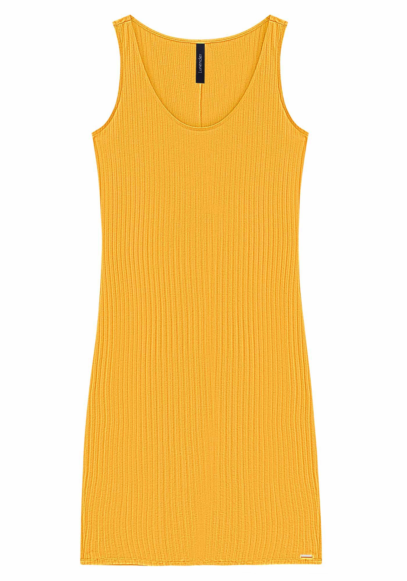 Vestido Curto B&aacute;sico Com Decote Redondo Em Malha Canelada, , large.