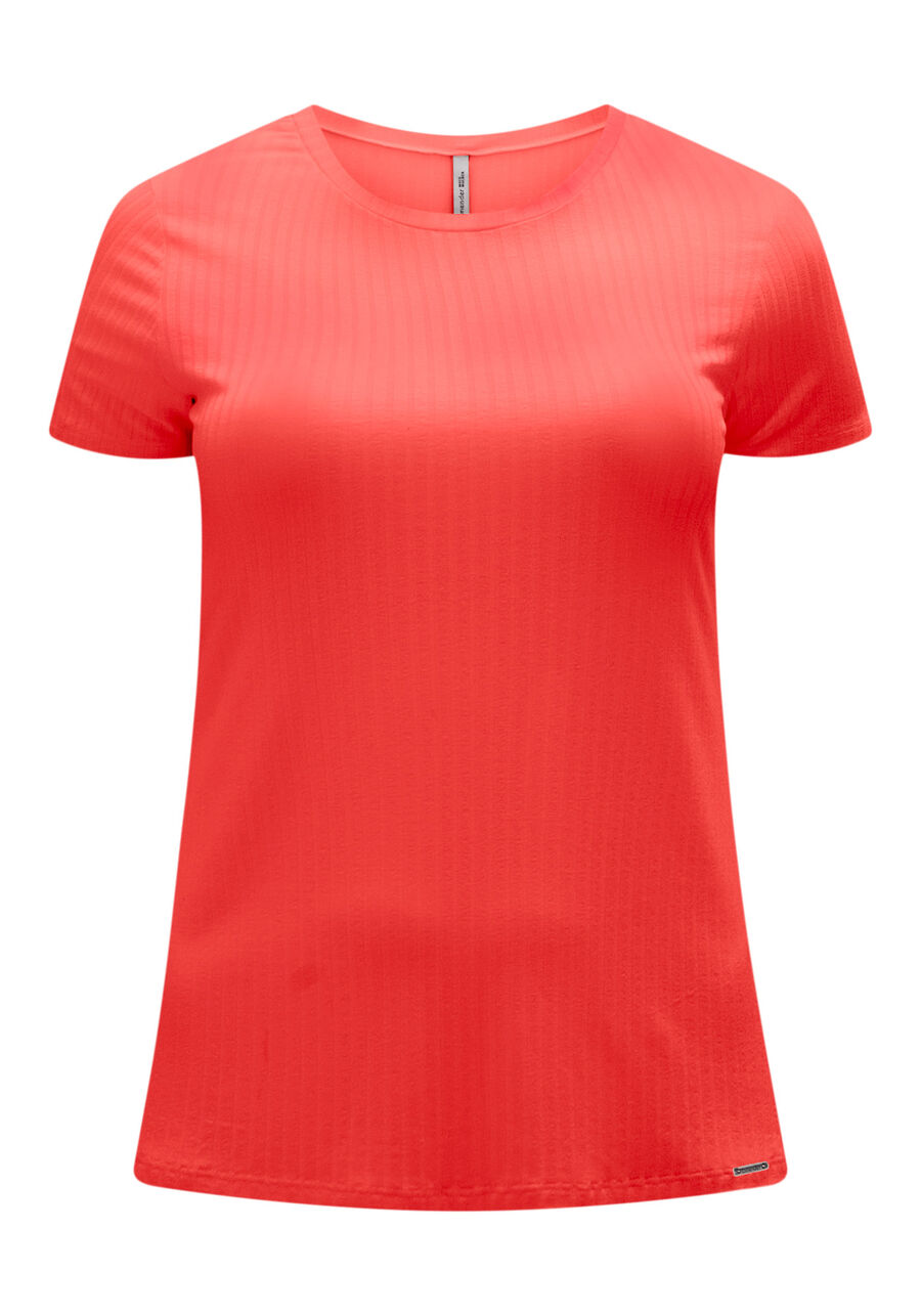 Blusa De Mangas Curtas Em Malha Canelada De Viscose, . Blusa De Mangas Curtas Em Malha Canelada De Viscose, , large.