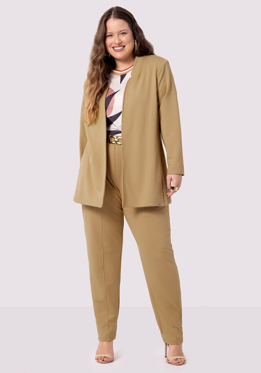 Casaco Alongado Plus Size em Moletom Denim, . Casaco Alongado Plus Size em Moletom Denim, , large.
